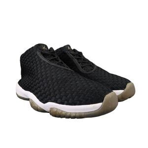 Jordan Future Sneakers Mens 8.5 Nike Air Shoes Woven Mid Black White Basketball
